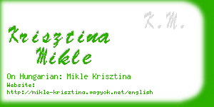 krisztina mikle business card